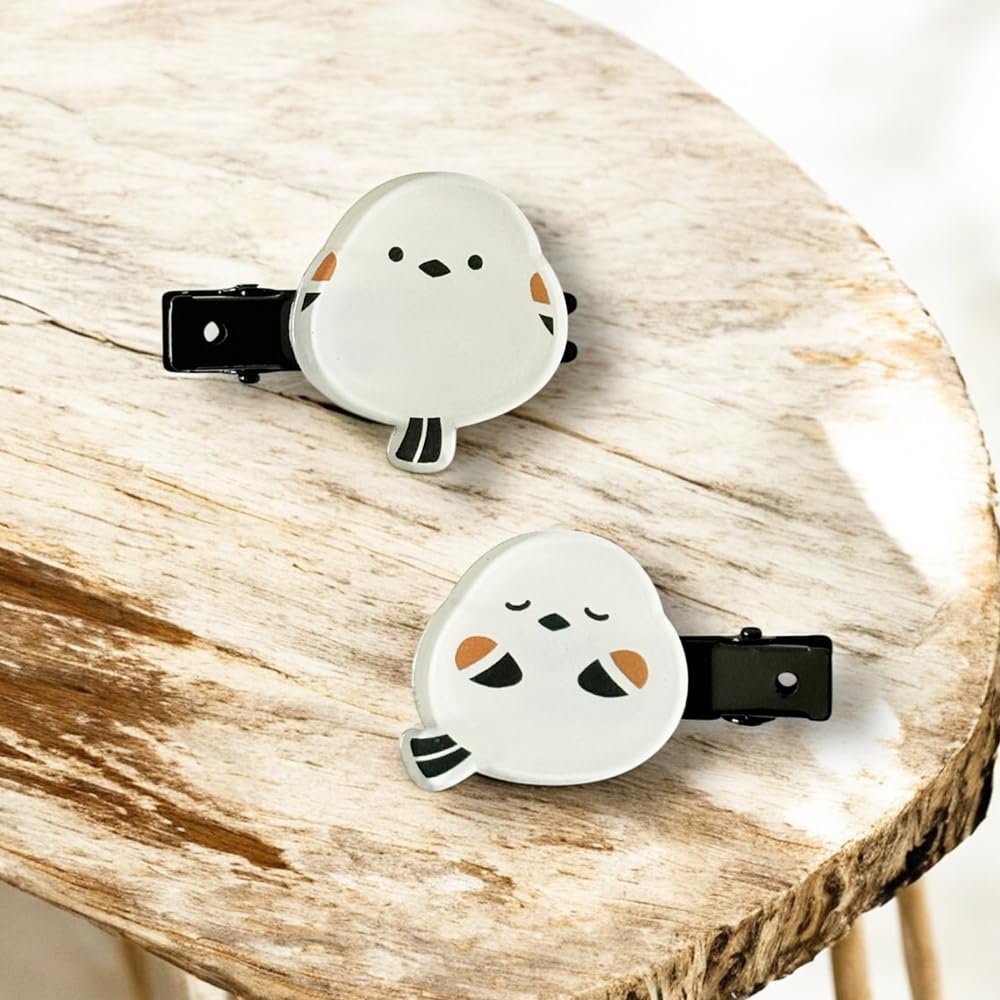 Amazon.co.jp: [きながにシマエナガ] まえがみクリップ ヘアクリップ